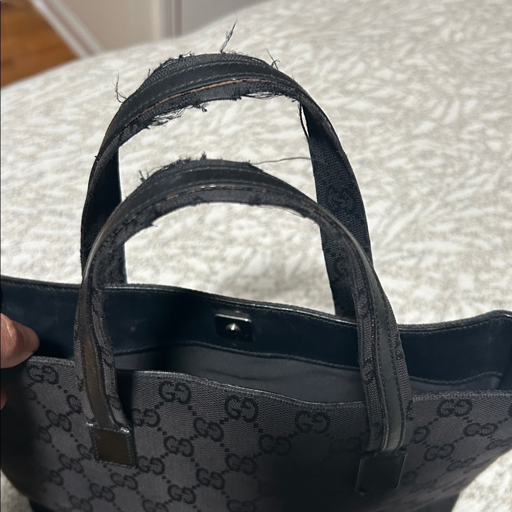 Gucci Black Monogram Tote Bag - Picture 8 of 8